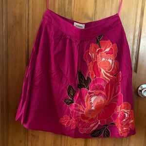 St. John's Bay Fuchsia Floral A-Line Skirt